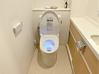 トイレリフォーム キレイ除菌水で衛生面にも配慮した心地よいトイレ